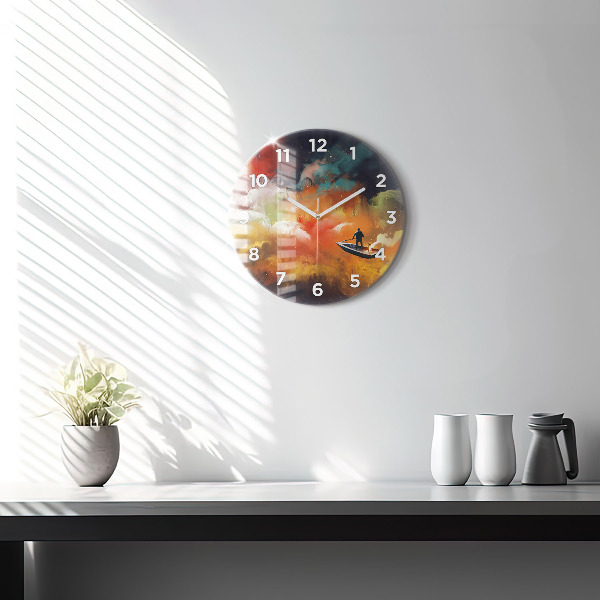 Orologio rotondo Pittura astratta