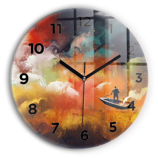 Orologio rotondo Pittura astratta