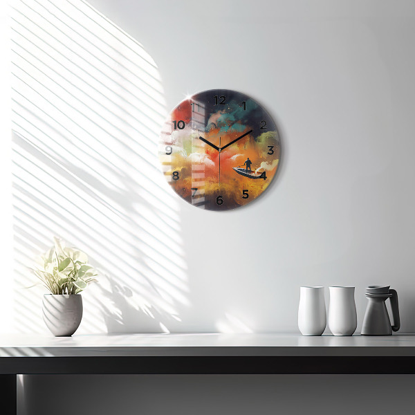 Orologio rotondo Pittura astratta