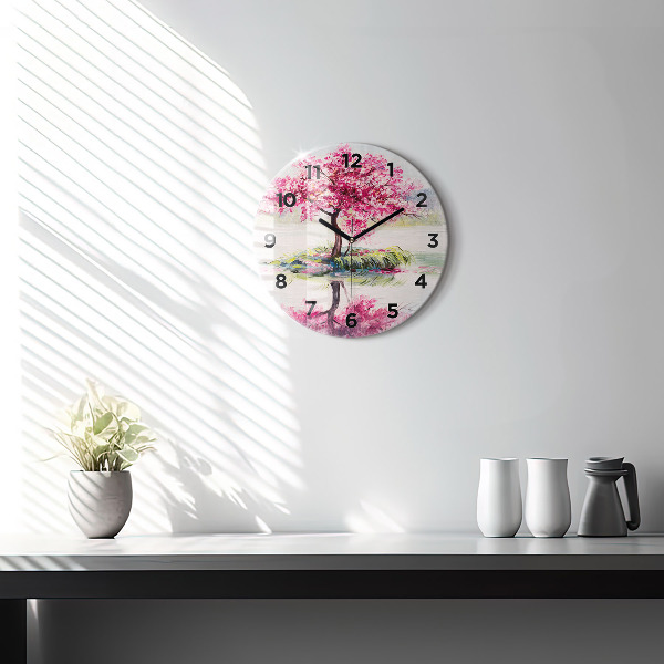 Orologio rotondo Mosaico dell'albero