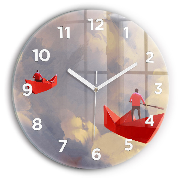 Orologio rotondo Navi di carta