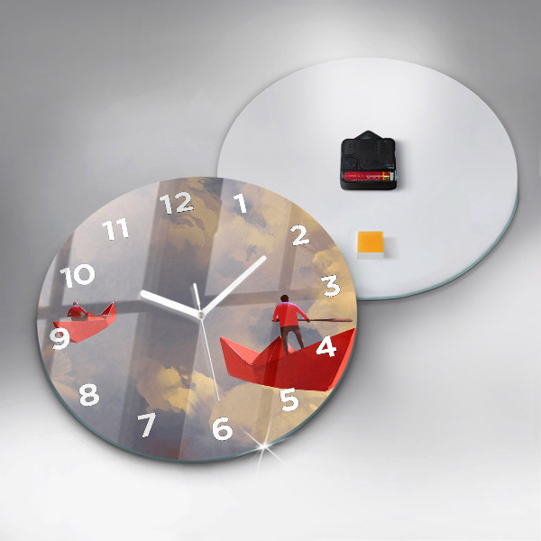 Orologio rotondo Navi di carta