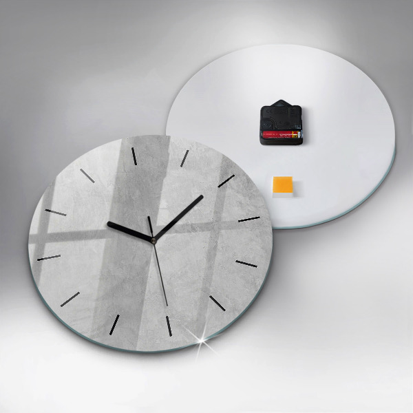 Orologio rotondo in vetro Muro di pietra