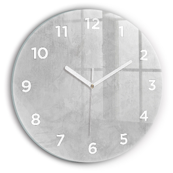Orologio rotondo in vetro Muro di pietra