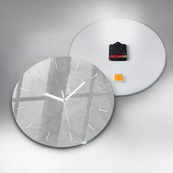Orologio rotondo in vetro Muro di pietra