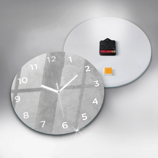 Orologio rotondo in vetro Muro di pietra