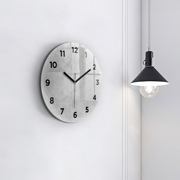 Orologio rotondo in vetro Muro di pietra