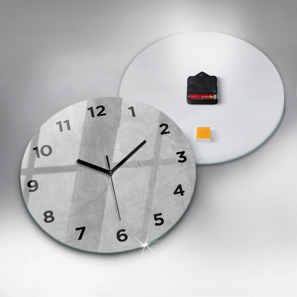 Orologio rotondo in vetro Muro di pietra