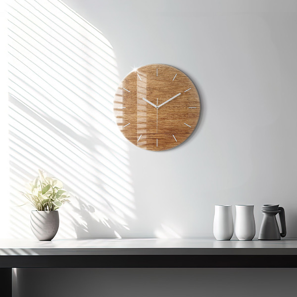 Orologio rotondo Legno chiaro