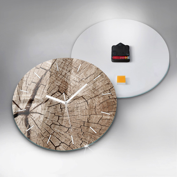 Orologio rotondo Vecchio ceppo di legno