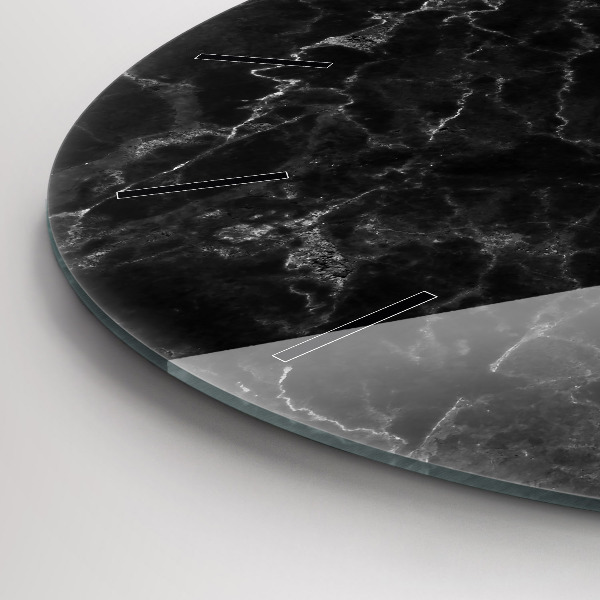 Orologio rotondo in vetro Marmo scuro