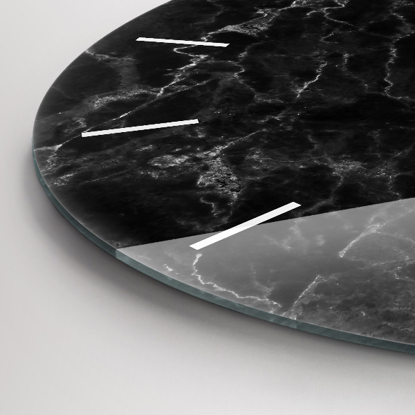 Orologio rotondo in vetro Marmo scuro