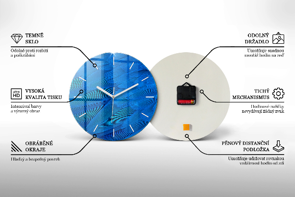 Orologio rotondo in vetro Condimento al peperoncino rosso