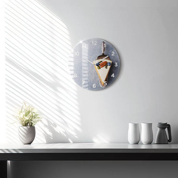 Orologio rotondo in vetro Un pezzo di torta