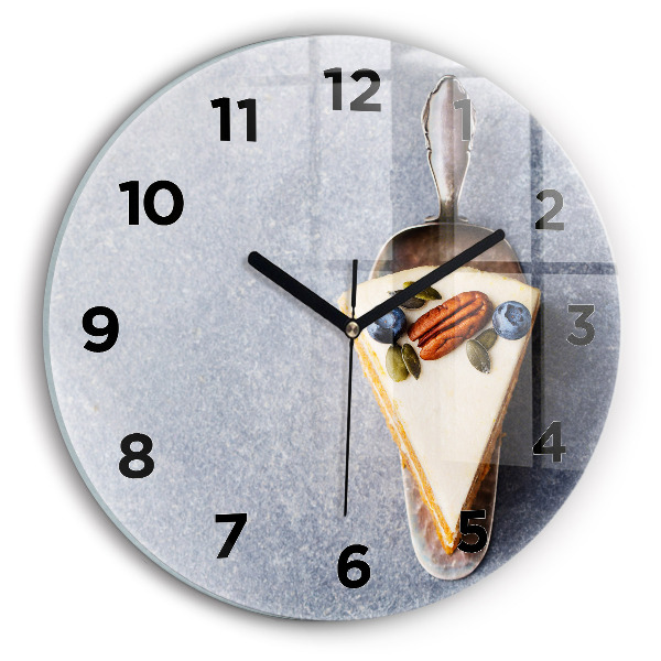 Orologio rotondo in vetro Un pezzo di torta