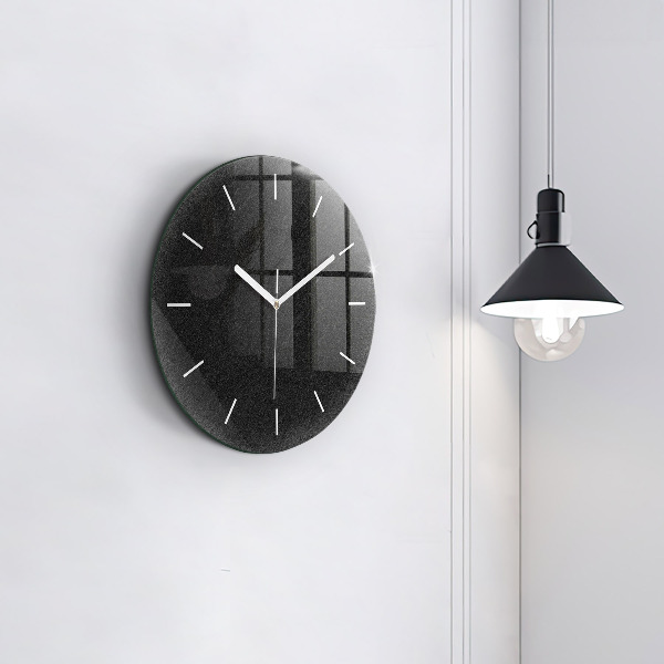 Orologio rotondo in vetro Roccia scura