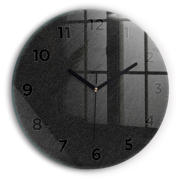 Orologio rotondo in vetro Roccia scura