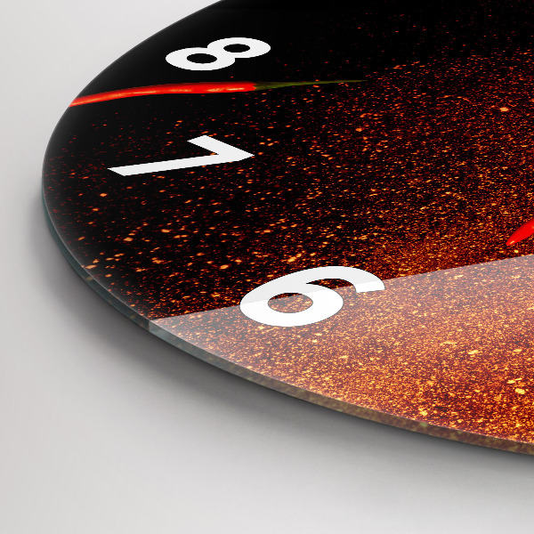 Orologio rotondo in vetro Peperoncini