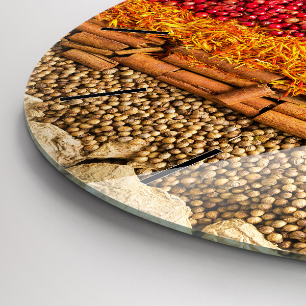 Orologio rotondo in vetro File di spezie