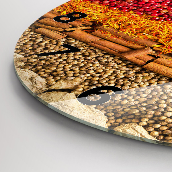 Orologio rotondo in vetro File di spezie