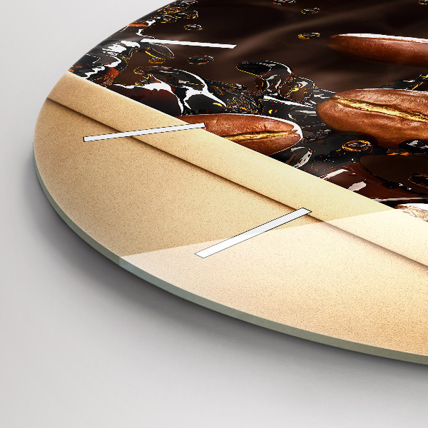 Orologio rotondo in vetro Caffè caldo