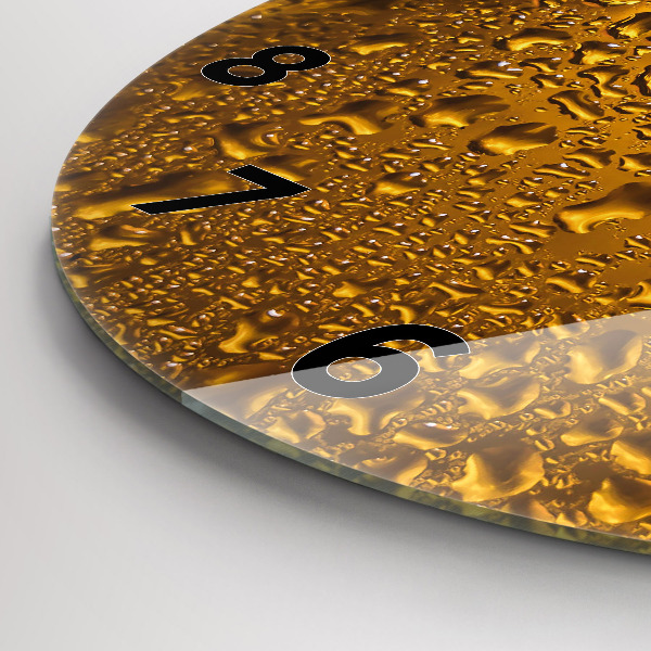 Orologio rotondo in vetro Un boccale di birra