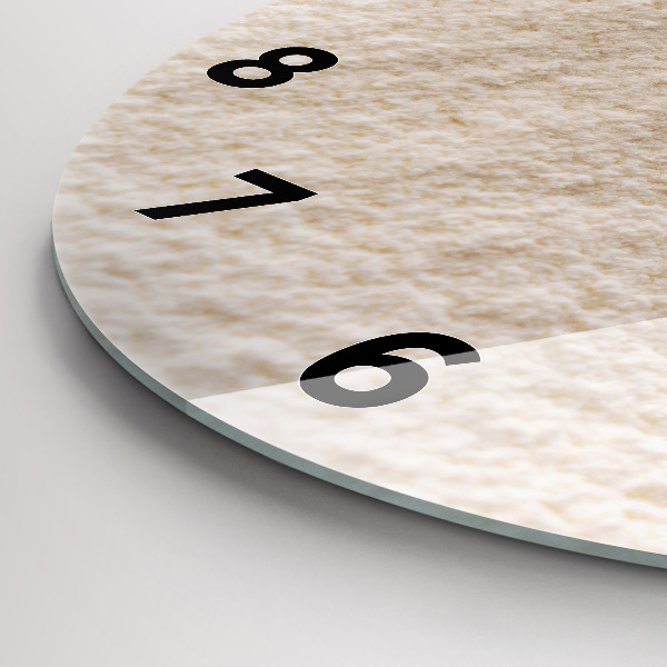 Orologio rotondo in vetro Farina e spighe di grano