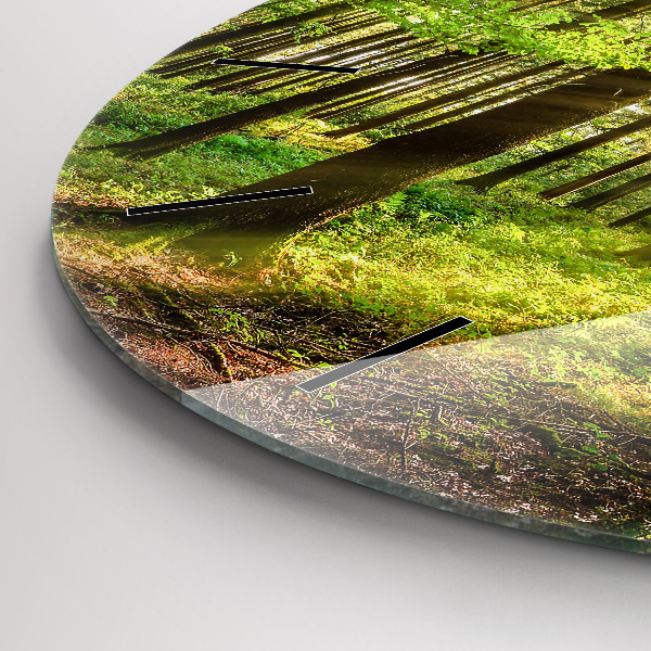 Orologio rotondo Alba nella foresta
