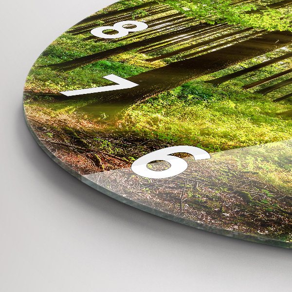 Orologio rotondo Alba nella foresta