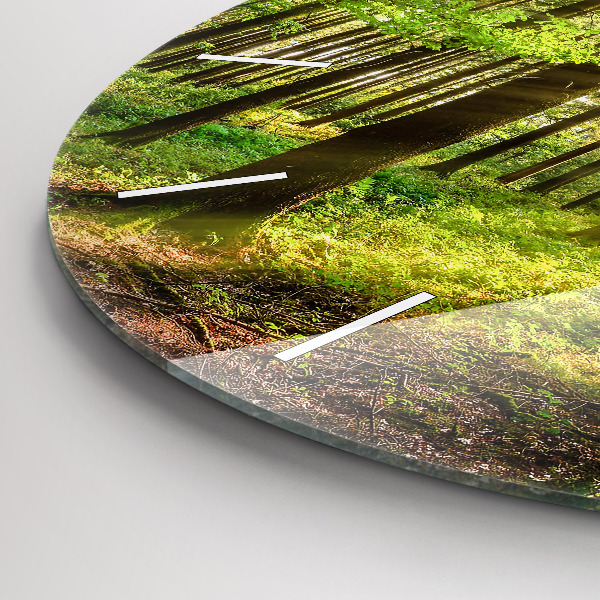 Orologio rotondo Alba nella foresta