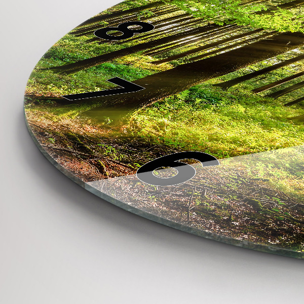 Orologio rotondo Alba nella foresta