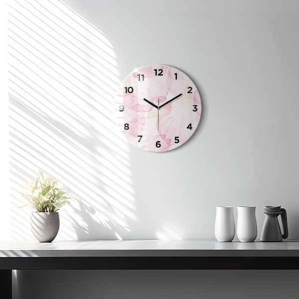 Orologio rotondo Petali acquerellati