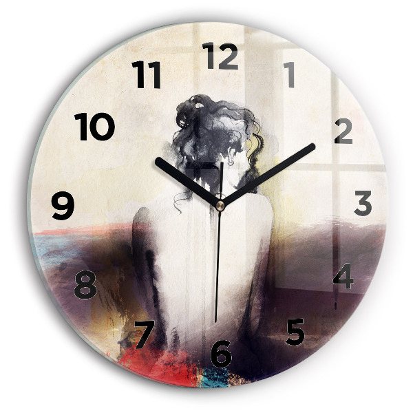 Orologio rotondo Ritratto astratto di una donna