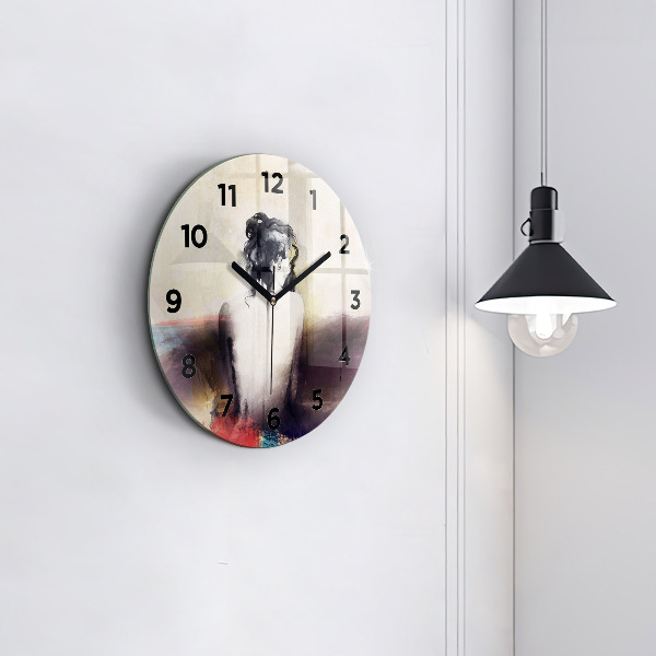 Orologio rotondo Ritratto astratto di una donna