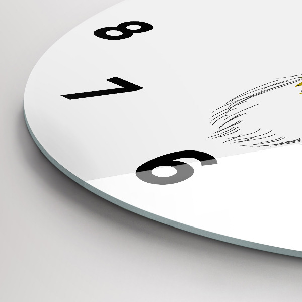 Orologio rotondo Testa di cervo colorata