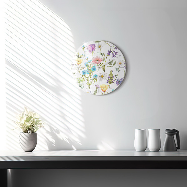 Orologio rotondo Composizione floreale