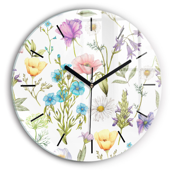 Orologio rotondo Composizione floreale