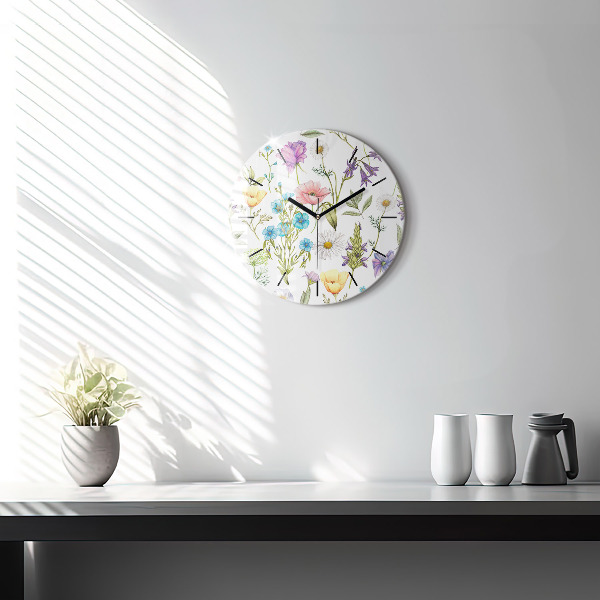Orologio rotondo Composizione floreale