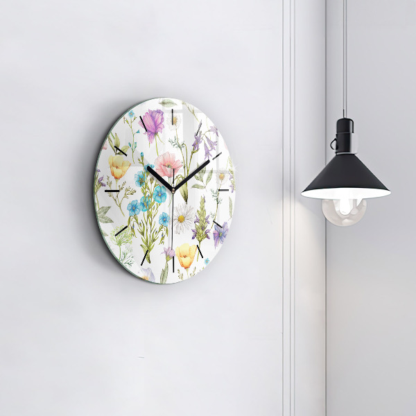 Orologio rotondo Composizione floreale