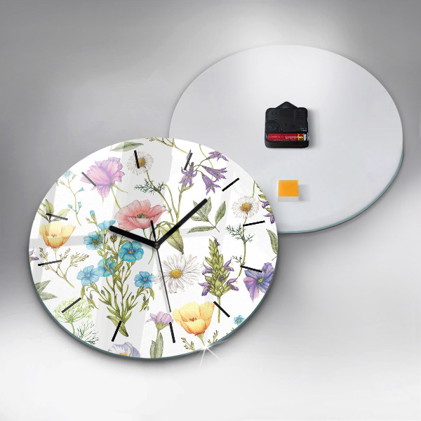Orologio rotondo Composizione floreale