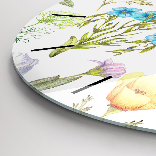 Orologio rotondo Composizione floreale