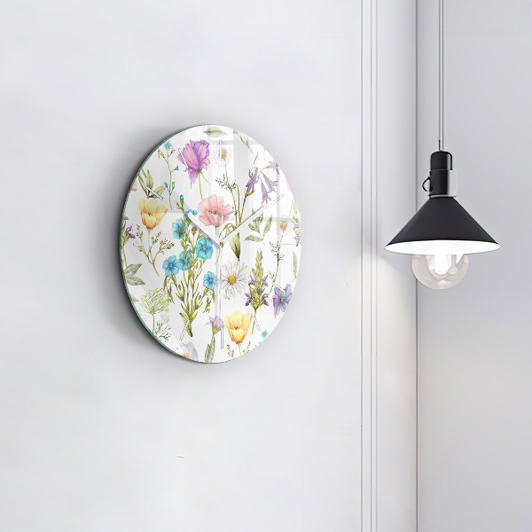 Orologio rotondo Composizione floreale
