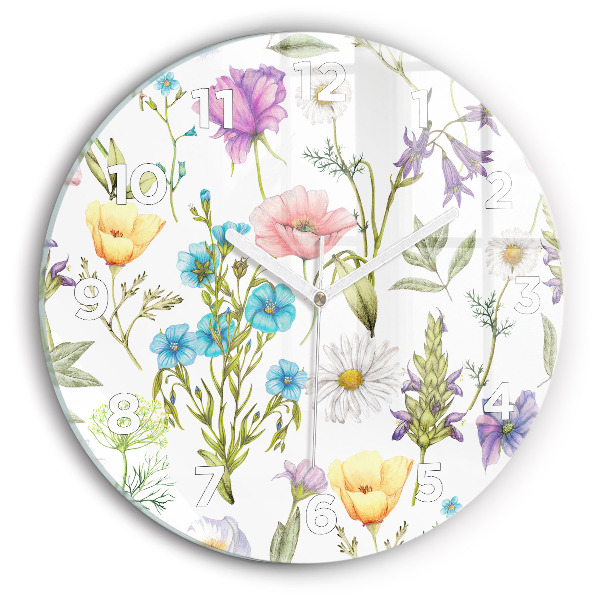 Orologio rotondo Composizione floreale