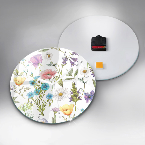 Orologio rotondo Composizione floreale