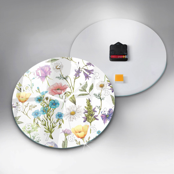 Orologio rotondo Composizione floreale