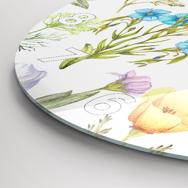 Orologio rotondo Composizione floreale