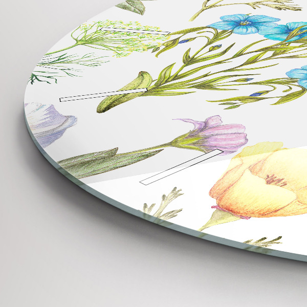 Orologio rotondo Composizione floreale