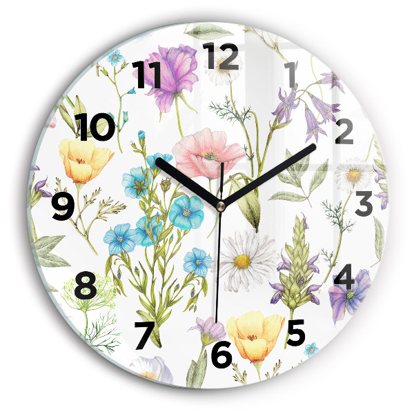 Orologio rotondo Composizione floreale