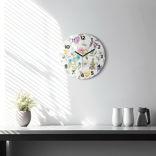 Orologio rotondo Composizione floreale