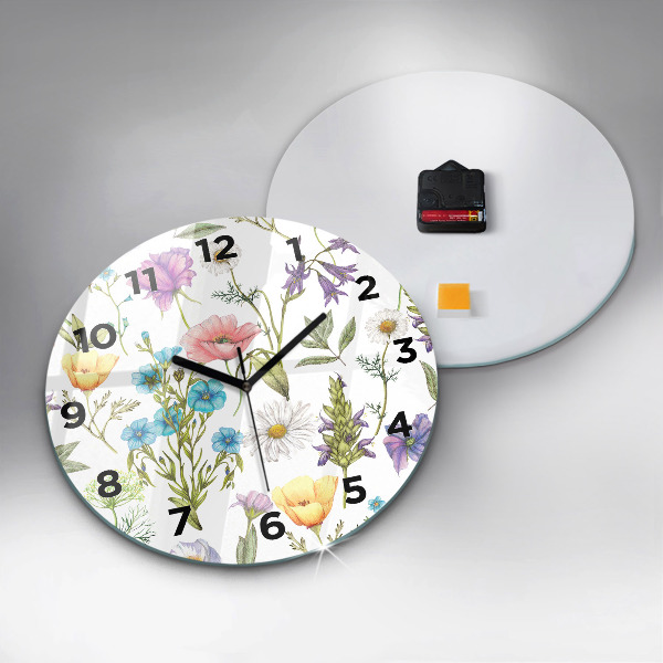 Orologio rotondo Composizione floreale